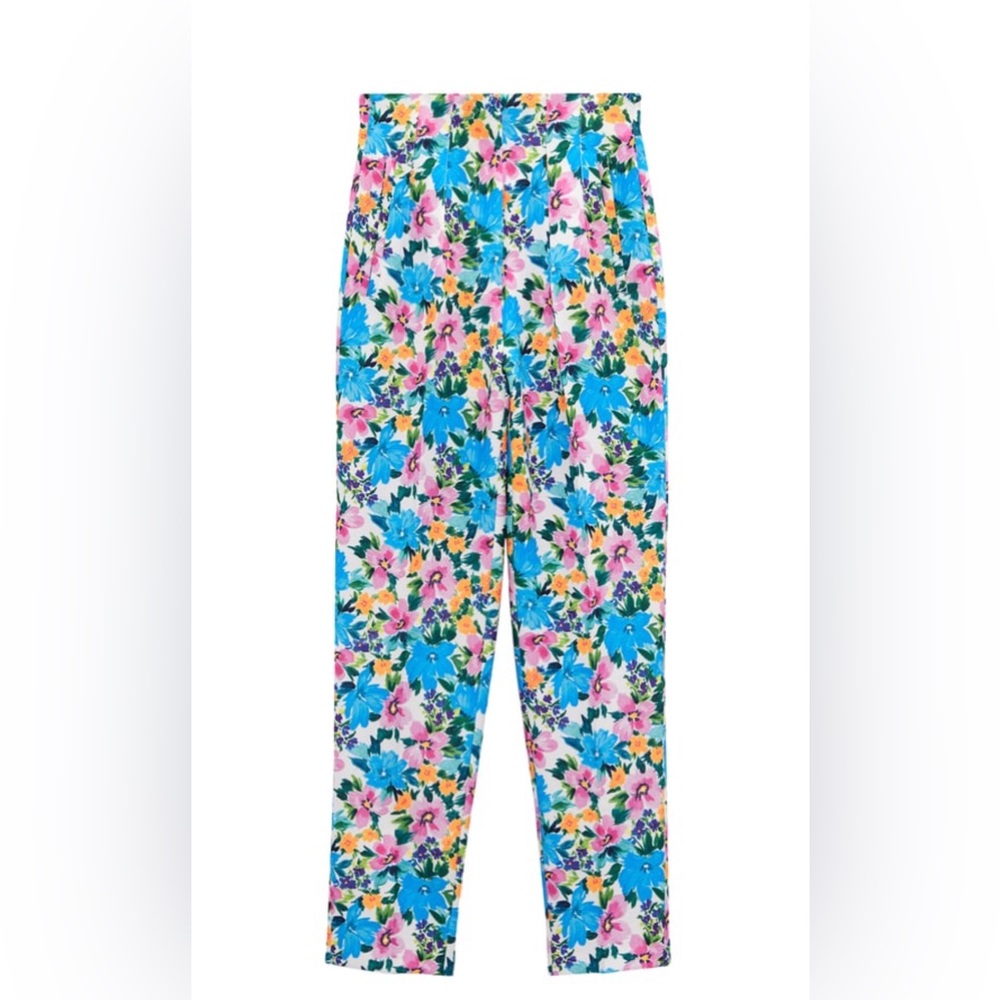 Floral trousers from Zara never wornNWT size L